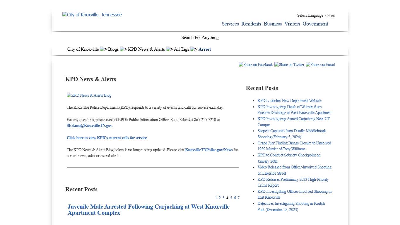 Blog: KPD News & Alerts