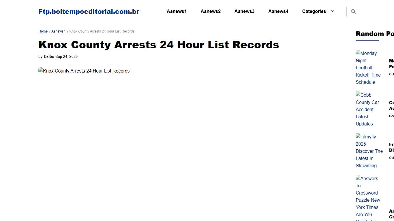 Knox County Arrests 24 Hour List Records